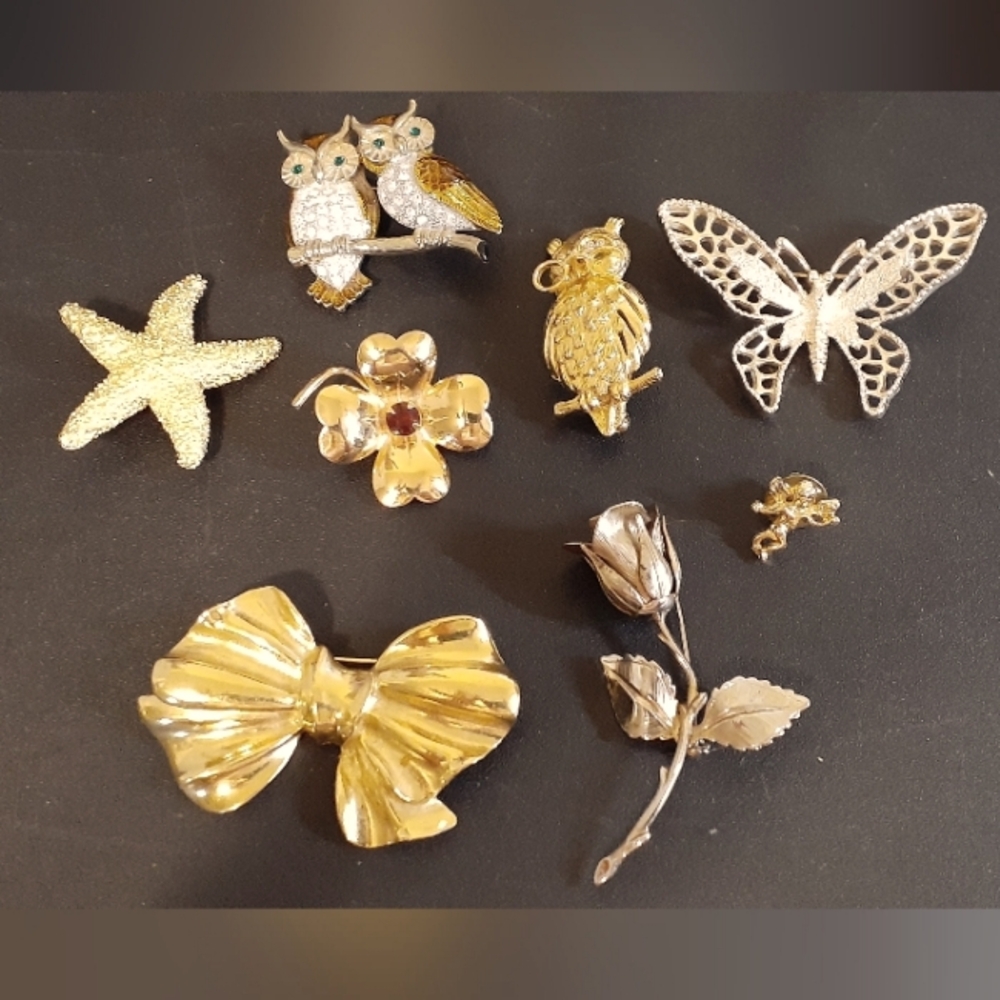Lot of 8 Pins/Brooches